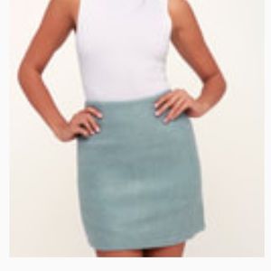 Lulu’s light blue mini skirt